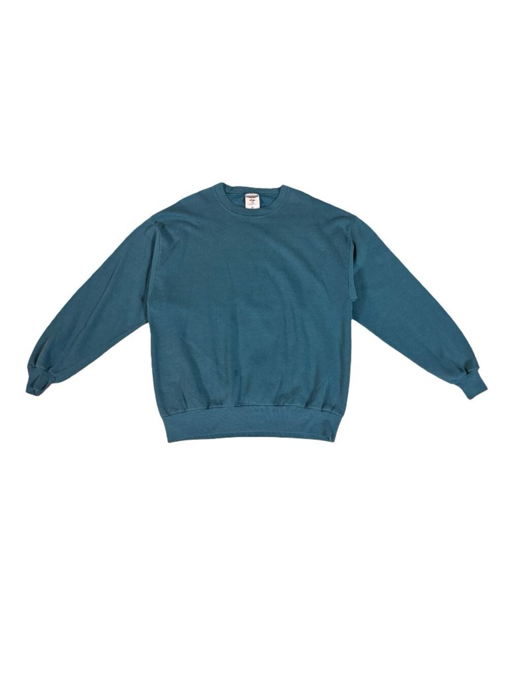Vintage 1990s Jerzees Green Blank Crewneck Sweatshirt Made in USA